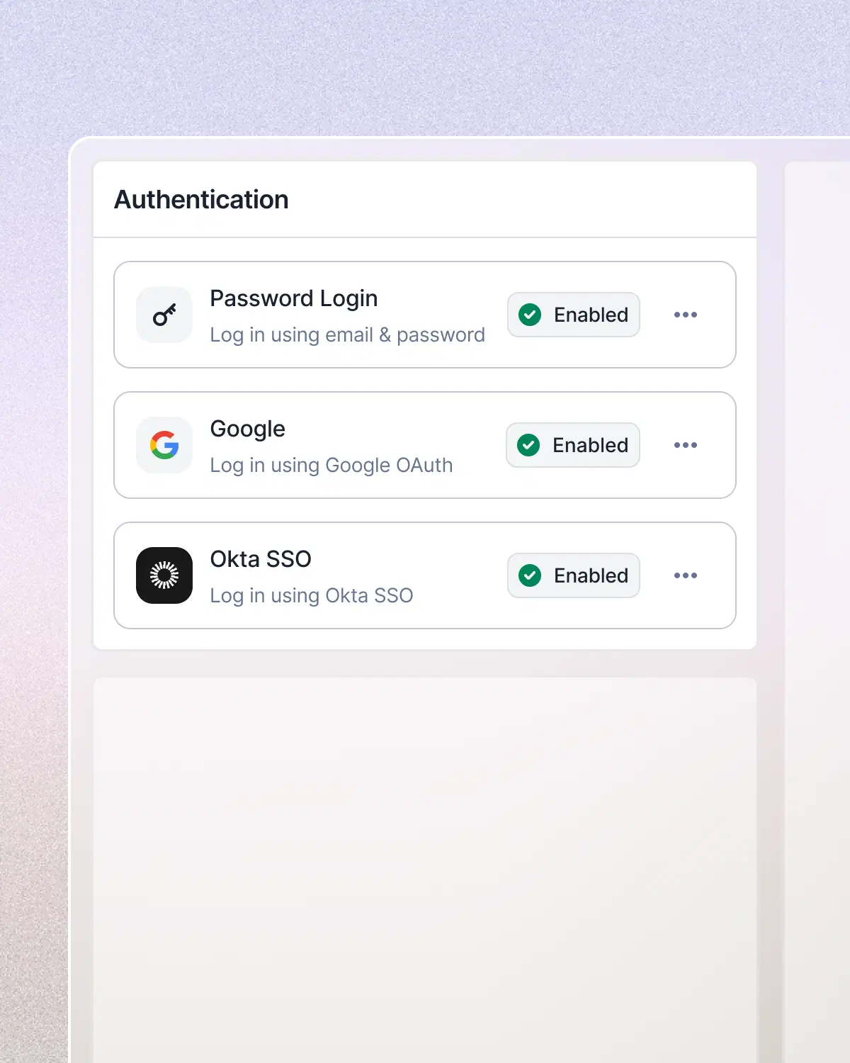 Role-based access control.
