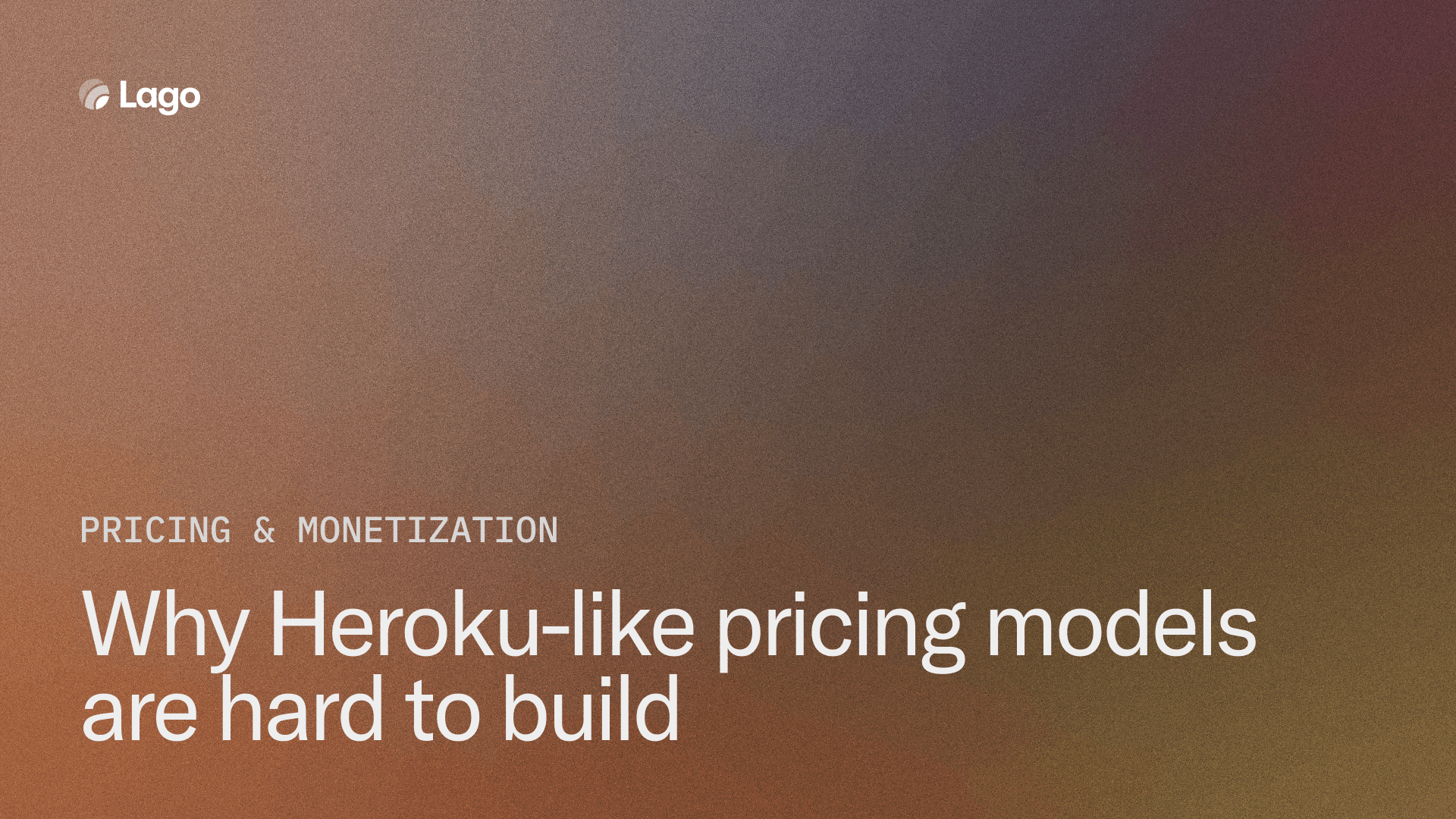 Why Heroku-like pricing models are hard to build