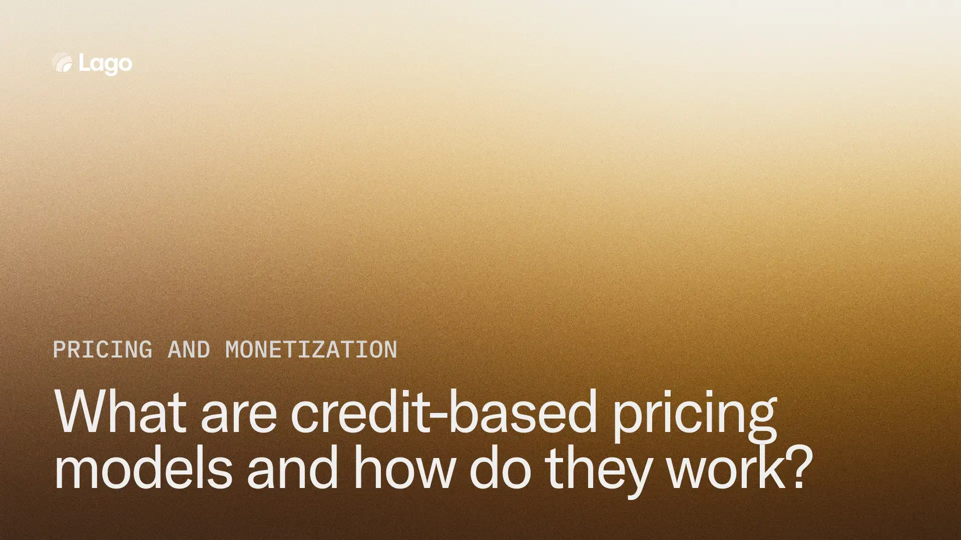 What are credit-based pricing models and how do they work?