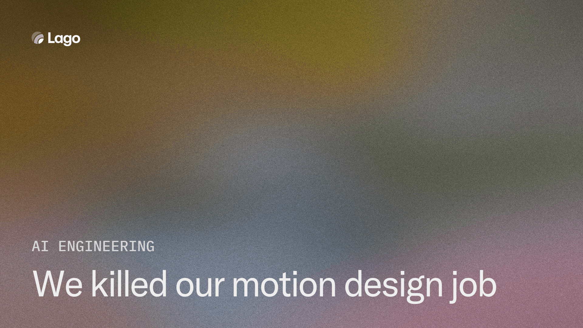 We killed our motion design job